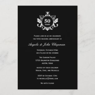 Floral Charm Anniversary or Birthday Invitation