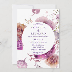 Floral Charm Watercolor theme Wedding Invitation