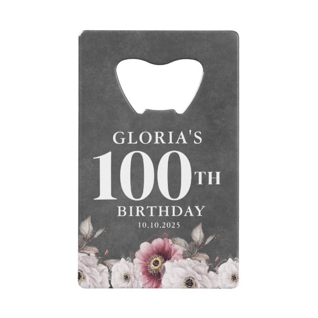 Floral Cheers to 100th Birthday (Front)