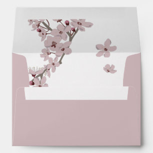 Floral Cherry Blossom 5x7 Wedding Invitation Envelope