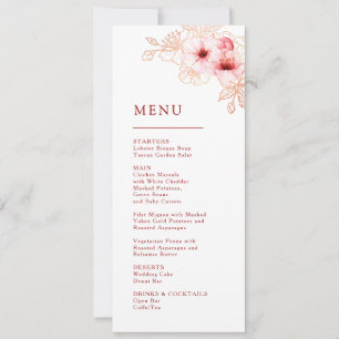 Floral Cherry Blossom Pink White Wedding    Invitation