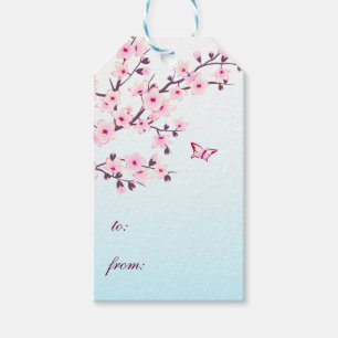 Floral Cherry Blossoms Gift Tags