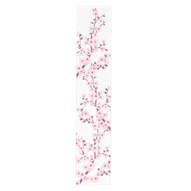Floral Cherry Blossoms Medium Table Runner (Front)
