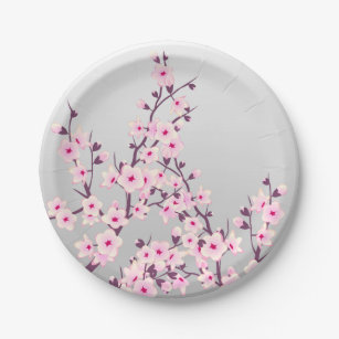 Japanese Cherry Blossom Party Supplies Zazzle Co Uk