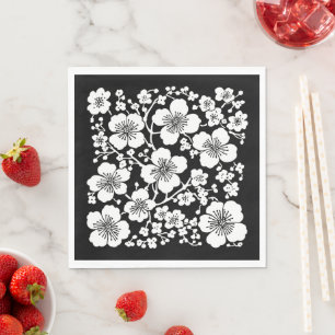Floral Cherry Blossoms Pattern Napkin
