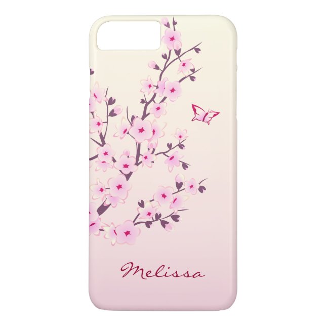Floral Cherry Blossoms Pink Case-Mate iPhone Case (Back)
