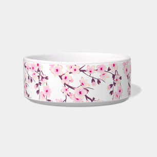 Floral Cherry Blossoms Pink White  Bowl