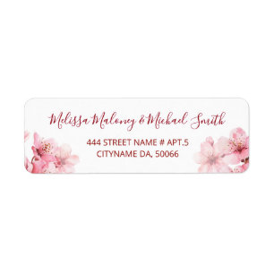 Floral Cherry Blossoms Pink White Wedding