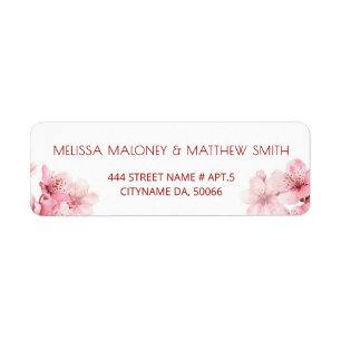 Floral Cherry Blossoms Pink White Wedding