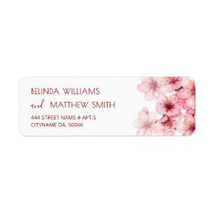 Floral Cherry Blossoms Pink White Wedding