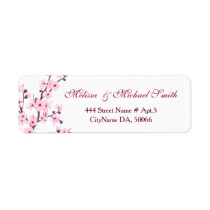 Floral Cherry Blossoms Pink White Wedding
