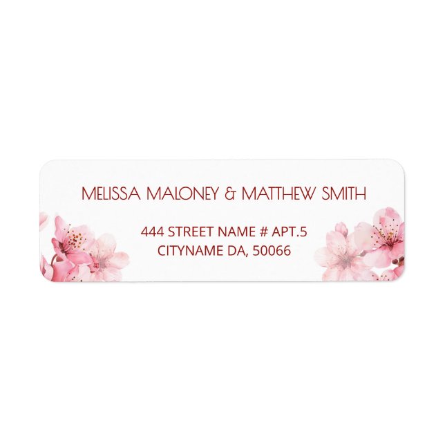 Floral Cherry Blossoms Pink White |  Wedding