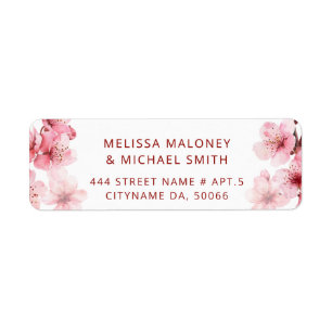 Floral Cherry Blossoms Pink White Wedding