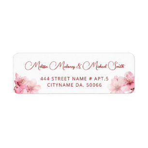 Floral Cherry Blossoms Pink White Wedding