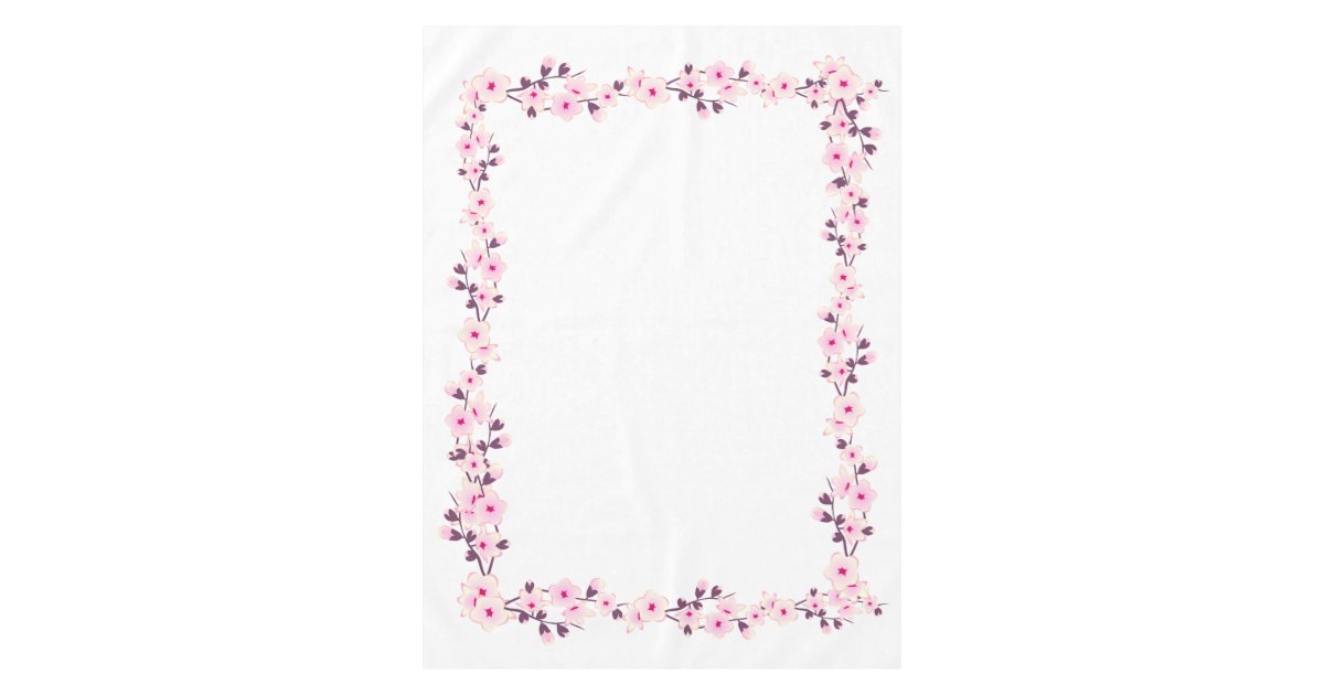 Floral Cherry Blossoms Tablecloth | Zazzle