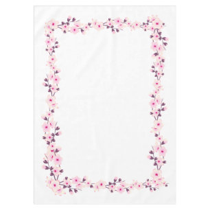 Floral Cherry Blossoms Wedding Tablecloth