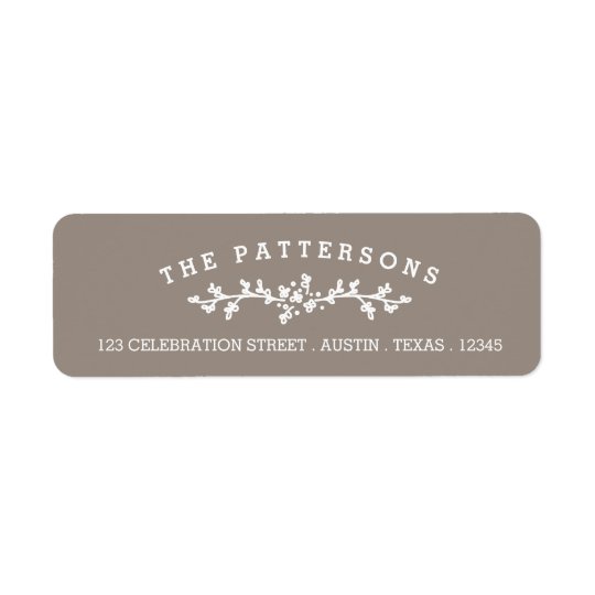 Floral Chic Address Label | Neutral
