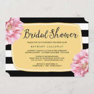 Floral Chic Bridal Shower Invitation / Yellow