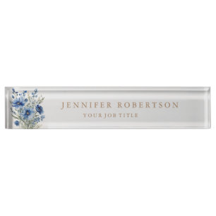 Floral Chic Classical Personalised Customised Nameplate