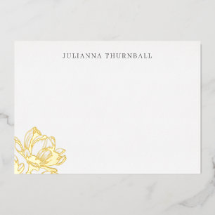 Floral Chic Magnolia Luxe Personal Stationery