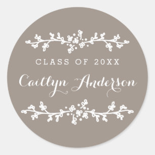 Floral Chic Personalised Grad Envelope Seal