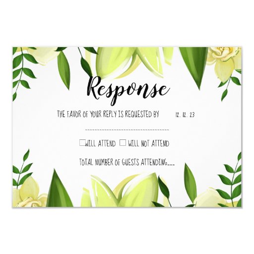Image of Floral Chic Wedding Response Card