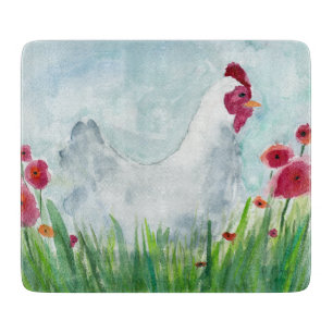 Floral Chicken Cutting Board