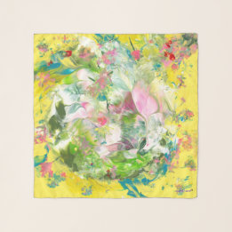 Floral Chiffon Scarf