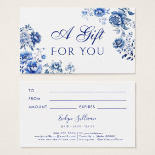Floral chinoiserie gift card