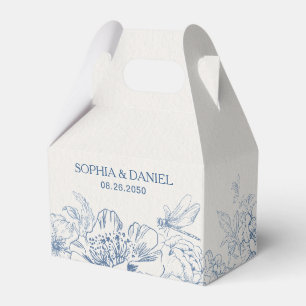 Floral Chinoiserie Wedding Favour Boxes