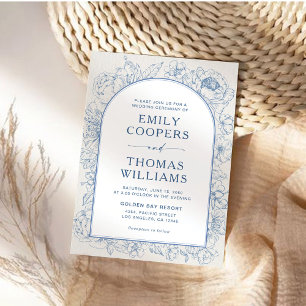 Floral Chinoiserie Wedding Invitation