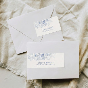 Floral Chinoiserie Wedding Return Address Label