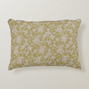 Floral Chintz Silhouette-Chartreuse Decorative Cushion