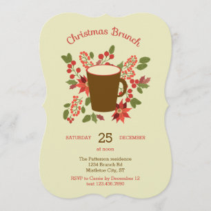 Floral Christmas Brunch Invitation