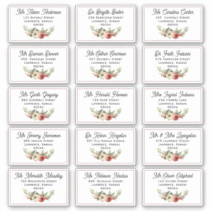 Floral Christmas Card Individual Shipping Address