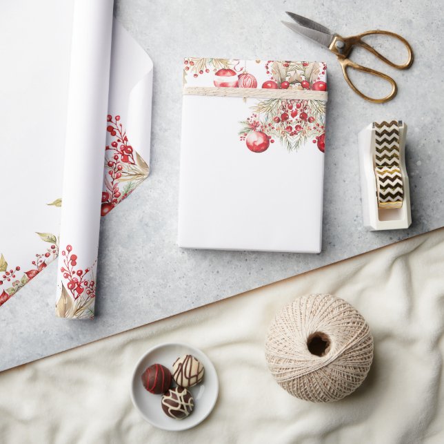  Floral Christmas Party Wrapping Paper (Crafts)