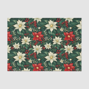 Floral Christmas Pattern  Tissue Paper