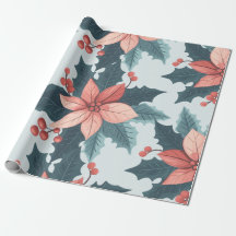 Floral Christmas Wrapping Paper