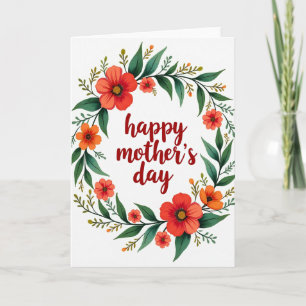 Floral Circle Thanks Card