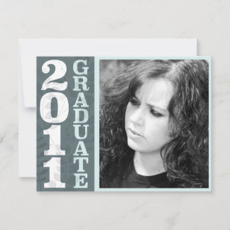 Floral Clarendon Steel 2011 Graduate Invitations