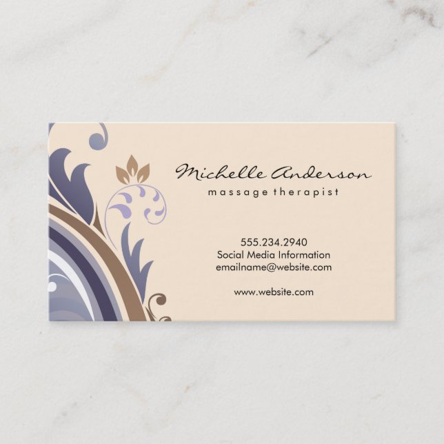 Floral Classic Business Card (Front)