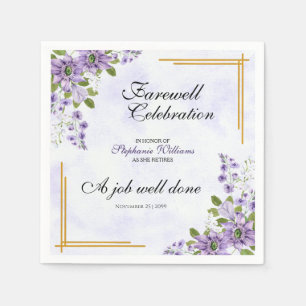 Floral Classic Elegant Women's Farewell Party  Napkin