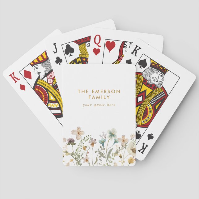 Floral Classic Playing Cards (Back)