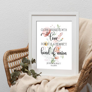 Floral Clothe Yourselves with Love Perfect Bond Poster