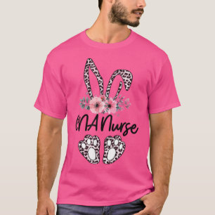 Floral CNA Nurse Easter Bunny CNA Life Happy Easte T-Shirt