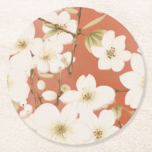 Floral Coasters Set" (Front)