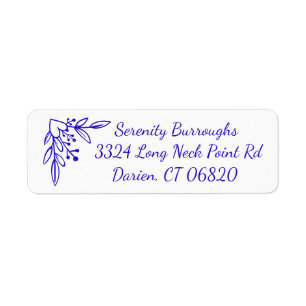Floral Cobalt Blue Hearts And Flowers