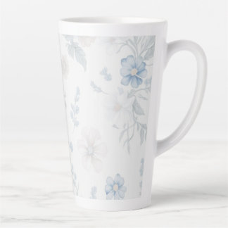 floral coffee latte mug
