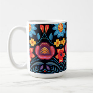 floral coffee mug