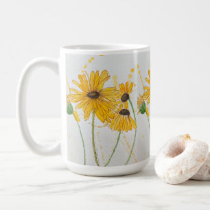 floral coffee mug